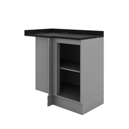 Balcao Lumina 950mm de Canto C/Tam 1pt Cinza - Telasul