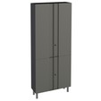 Armário Multiuso Aço Multibox Cinza/Preto - Telasul