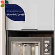 Paneleiro de Cozinha Lumina 600mm com Rodapé para Micro e Forno de Embutir 1 Porta e 1 Gaveta Cinza/Cinza - Telasul