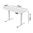 Mesa Gamer Escrivaninha Regulagem de Altura Elétrica 120 X 60cm Flexispot Branco - Telasul