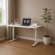 Mesa Gamer Escrivaninha Regulagem de Altura Elétrica 120 X 60cm Flexispot Branco - Telasul