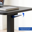 Mesa Auxiliar de Altura Ajustável 70x66cm Flexispot Grafite - Telasul