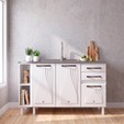 Balcão de Cozinha de Aço Telasul Star New 140cm para Pia Branco - Telasul