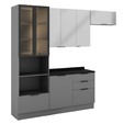 Cozinha Lumina 43-2700mm 5pt 2pt C/V 4gv Cinza/Lacca Cinza Cinza - Telasul