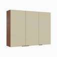 Armário Aéreo Lumina 1200mm 3 Portas Arenas/Freijó - Telasul