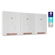Armário de Cozinha de Aço Aéreo Triplo Médio Mirage New Branco - Telasul