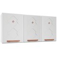 Armário de Cozinha de Aço Aéreo Triplo Médio Mirage New Branco - Telasul