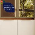 Paneleiro de Cozinha Lumina 700mm 2 Portas com Vidro Arenas/Freijó - Telasul