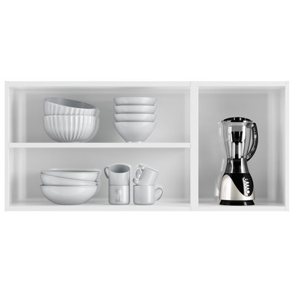 Armário de Cozinha de Aço Aéreo Triplo Médio Mirage New Branco - Telasul