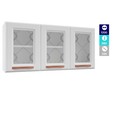 Armário de Cozinha de Aço Aéreo Triplo Médio Mirage New Branco - Telasul