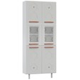 Paneleiro Duplo de Aço C/ Vidro Mirage New Branco - Telasul