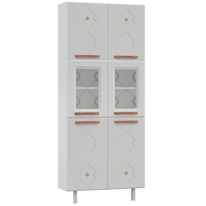 Paneleiro Duplo de Aço C/ Vidro Mirage New Branco - Telasul