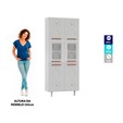 Paneleiro Duplo de Aço C/ Vidro Mirage New Branco - Telasul