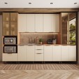 Cozinha Completa 6 Peças Lumina para Pia e Forno e Micro-Ondas Arenas/Freijó - Telasul