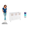 Balcão de Cozinha de Aço Triplo Mirage New S/ Tampo P/ Pia Branco - Telasul