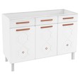 Balcão de Cozinha de Aço Triplo Mirage New S/ Tampo P/ Pia Branco - Telasul