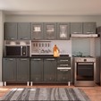 Cozinha Completa de Aço para Micro-Ondas Star Cinza - Telasul