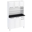 Armário de Cozinha de Aço Kit Triplo Topázio Smart Branco - Telasul