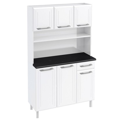 Armário de Cozinha de Aço Kit Triplo Topázio Smart Branco - Telasul