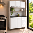 Armário de Cozinha de Aço Kit Triplo Topázio Smart Branco - Telasul