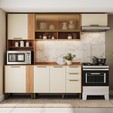 Cozinha Completa Fiorela 4 Peças para Micro-Ondas Arenas/Freijó - Telasul