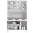 Armário de Cozinha de Aço Kit Triplo Mirage New Branco - Telasul