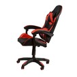 Cadeira Gamer Escritório Reclinável Giratória Assento Couro Preto/Vermelho - Telasul