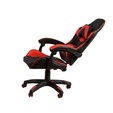 Cadeira Gamer Escritório Reclinável Giratória Assento Couro Preto/Vermelho - Telasul