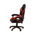 Cadeira Gamer Escritório Reclinável Giratória Assento Couro Preto/Vermelho - Telasul
