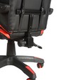 Cadeira Gamer Escritório Reclinável Giratória Assento Couro Preto/Vermelho - Telasul