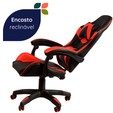 Cadeira Gamer Escritório Reclinável Giratória Assento Couro Preto/Vermelho - Telasul