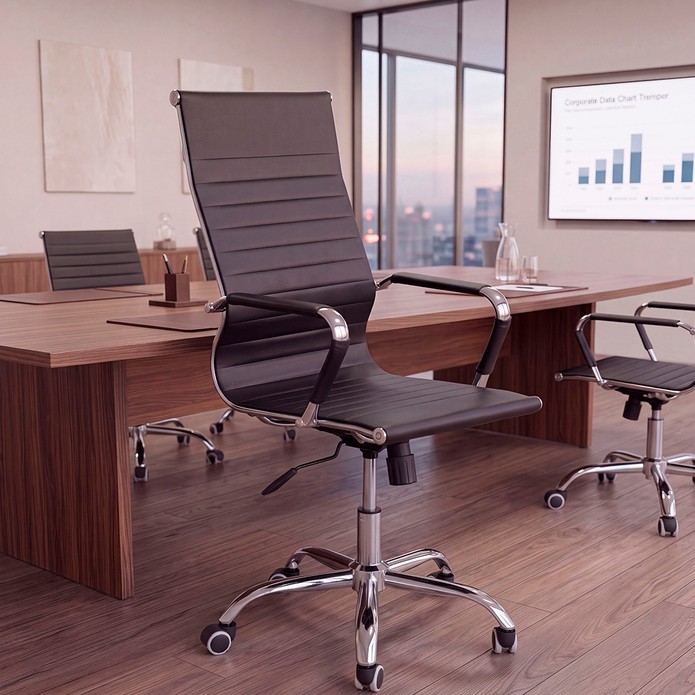 Cadeira de Escritório Office Giratória Altura Ajustável Preto - Telasul
