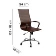 Cadeira de Escritório Home Office Giratória Altura Ajustável Marrom - Telasul
