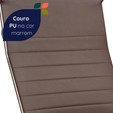 Cadeira de Escritório Home Office Giratória Altura Ajustável Marrom - Telasul