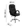 Cadeira de Escritório Home Office Giratória com Altura Ajustável Preto - Telasul