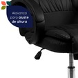 Cadeira de Escritório Home Office Giratória com Altura Ajustável Preto - Telasul
