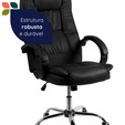 Cadeira de Escritório Home Office Giratória com Altura Ajustável Preto - Telasul