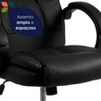 Cadeira de Escritório Home Office Giratória com Altura Ajustável Preto - Telasul
