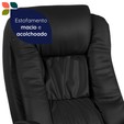 Cadeira de Escritório Home Office Giratória com Altura Ajustável Preto - Telasul