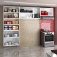 Cozinha de Aço Compacta Topázio 3 Peças Branco - Telasul