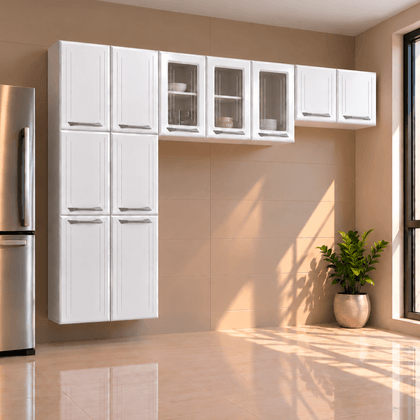 Cozinha de Aço Compacta Topázio 3 Peças Branco - Telasul