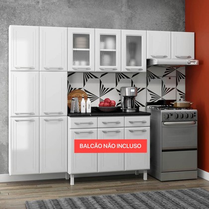 Cozinha de Aço Compacta Topázio 3 Peças Branco - Telasul