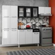 Cozinha de Aço Compacta Topázio 3 Peças Branco/Preto - Telasul