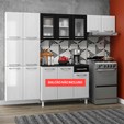 Cozinha de Aço Compacta Topázio 3 Peças Branco/Preto - Telasul