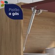 Cozinha Duna para Forno e Micro Aéreo com Vidro Cristaleira com Iluminação e Rodapé Jatobá/Marsala - Telasul