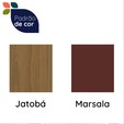 Cozinha Duna para Micro com Cristaleira com Iluminação e Rodapé Jatobá/Marsala - Telasul