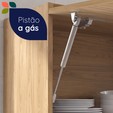 Cozinha Duna para Forno e Micro com Cristaleira com Iluminação e Rodapé Jatobá/ Jatobá - Telasul