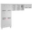 Cozinha de Aço Compacta Mirage New 3 Vidros 3 Peças Branco - Telasul