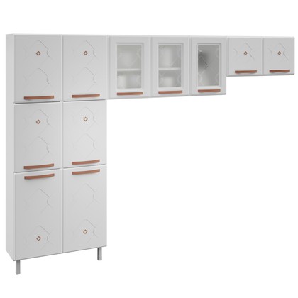Cozinha de Aço Compacta Mirage New 3 Vidros 3 Peças Branco - Telasul