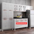 Cozinha de Aço Compacta Mirage New 3 Vidros 3 Peças Branco - Telasul